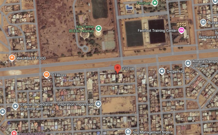 Localisation d’iFutur, boulevard Tanimoun à Niamey